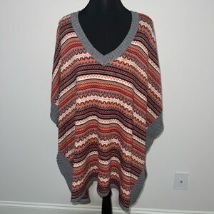 Freshman Forever Macy’s Poncho Boho Bohemian Sweater Size XL